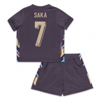 Maglie da calcio Inghilterra Bukayo Saka #7 Seconda Maglia Bambino Europei 2024 Manica Corta (+ Pantaloni corti)